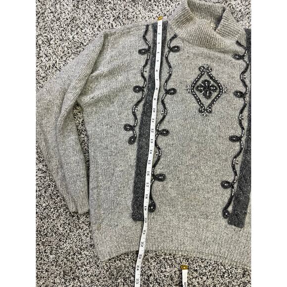 🌟3 for $35🌟 Santorini by Diffusion Vintage Silk/Angora‎ Beaded Sweater, Size M - Picture 6 of 7